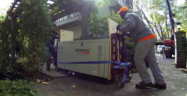 Moving a backup generator