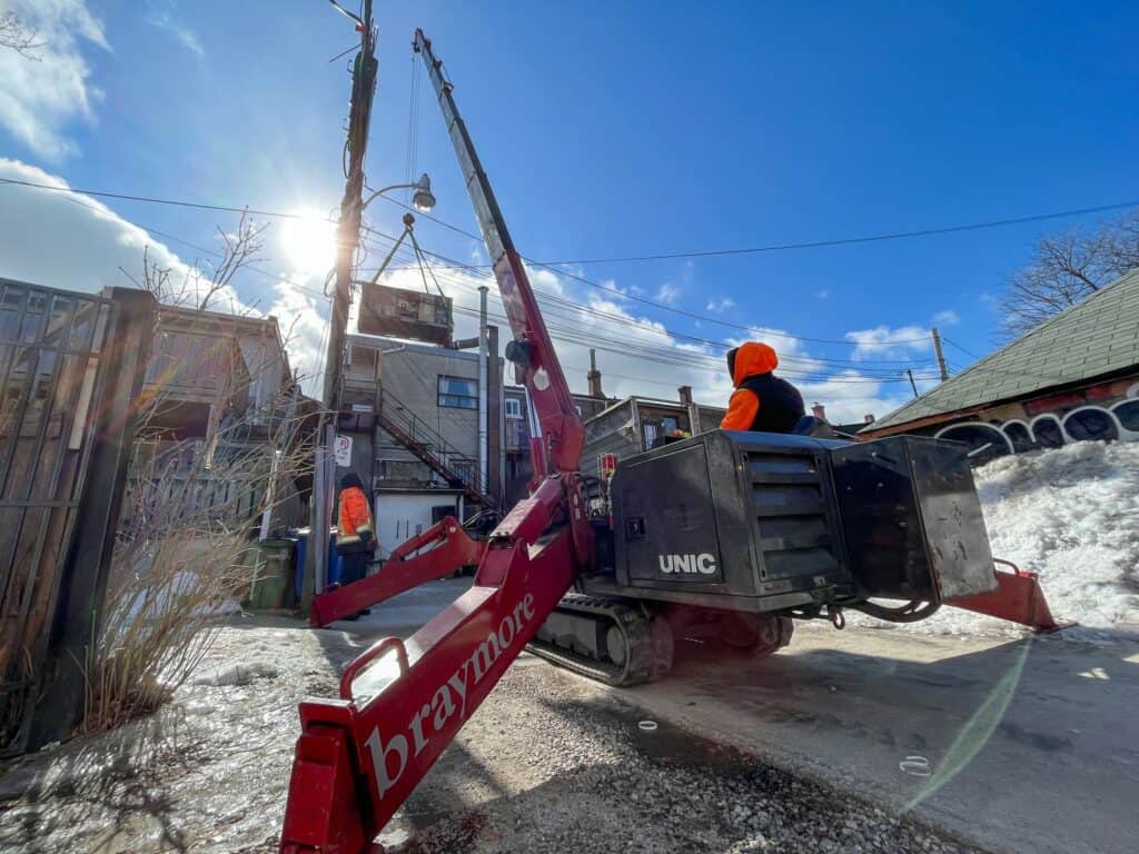 Spydercrane HVAC unit