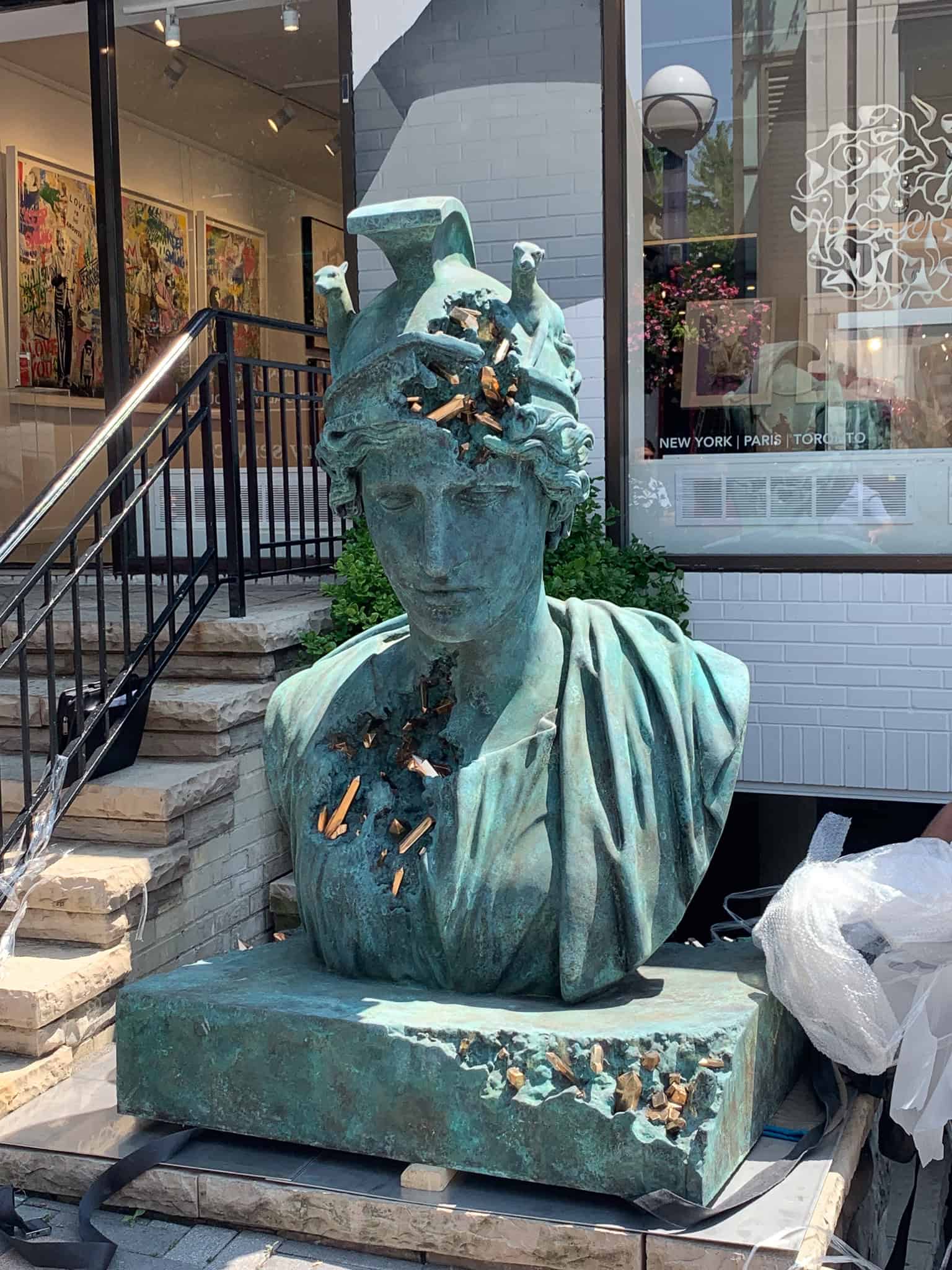 Just completed moving a statue to a storefront in Toronto.