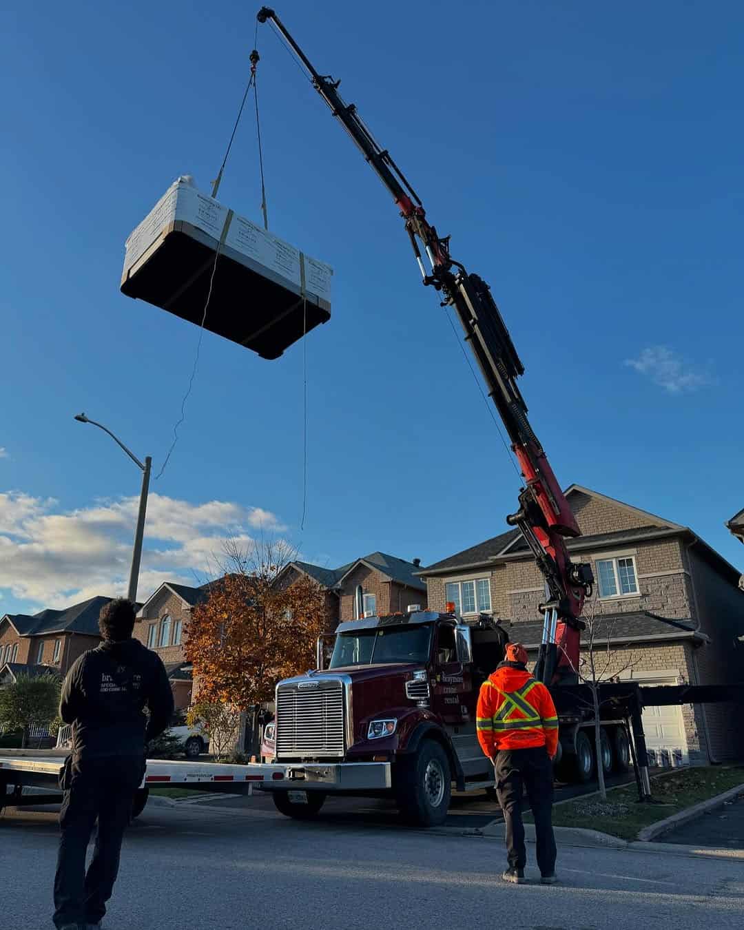 Crane Swim Spa into backyard